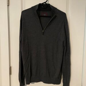 UNTUCKit Men's Dark Gray Quarter-Zip Sweater